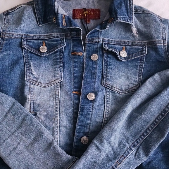 7 For All Mankind denim jean jacket - Picture 5 of 5